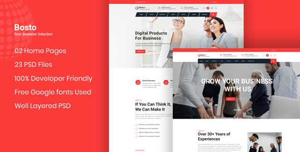 Bosto - Business Consulting PSD Template