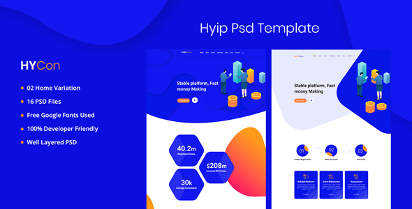 Hycon - HYIP Investment PSD Template