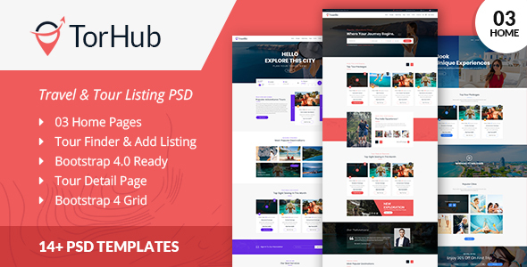 TorHub Listing PSD Template