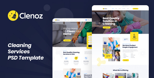 Clenoz - Cleaning Services PSD Template