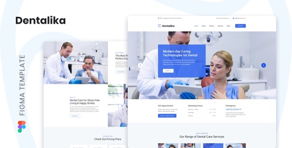 Dentalika — Dental Clinic and Medical Health Figma Template