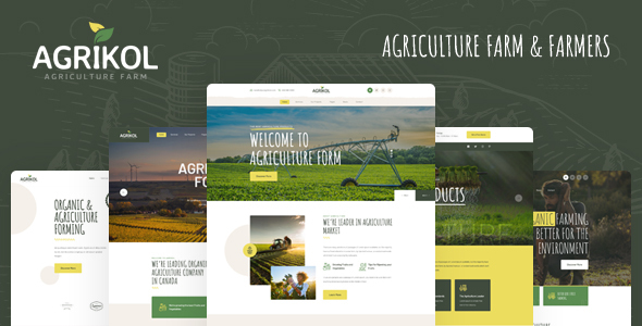 Agrikol - PSD Template For Agriculture Farm & Farmers