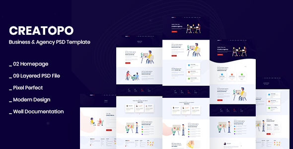 Creatopo- Agency and Business PSD Template