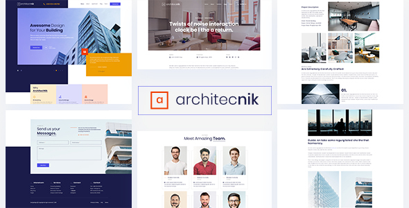 Architecnik - Modern Architecture & Interior Design Agency PSD Template