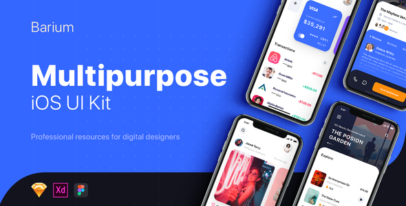 BARIUM - Multipurpose Card-based UI Kit