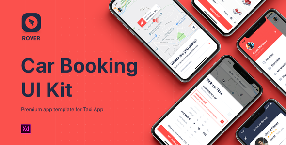 ROVER - Taxi UI Kit for Adobe XD