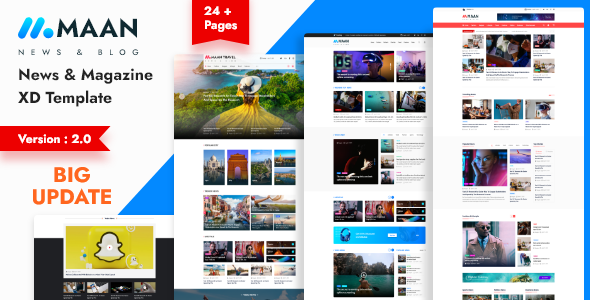 Maan - Multipurpose News Blog Magazine XD template