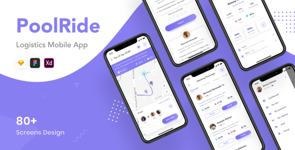 PoolRide - Car Pooling UI Kit