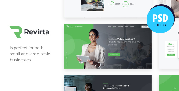 Revirta | Personal Virtual Assistant & Secretary PSD Template listing image