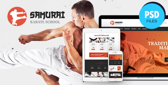 Samurai | Karate School and Fitness Center PSD Template