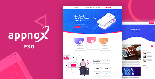 Appnox - Product Landing PSD Template