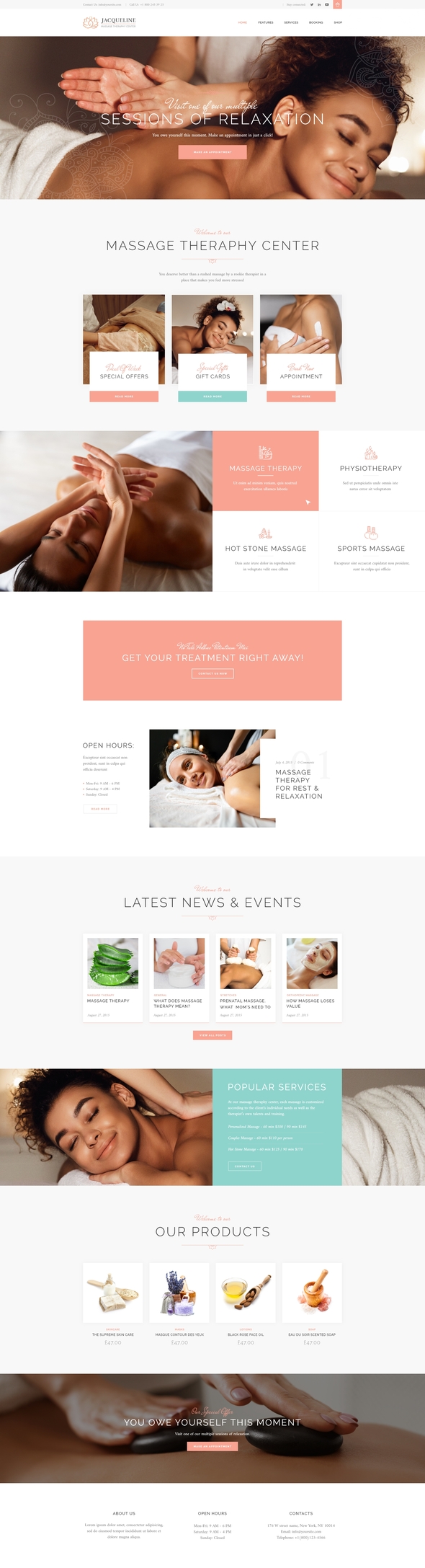Jacqueline - Spa & Massage Salon Elementor Template Kit