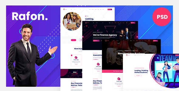 Rafon | Business Agency PSD Template product preview