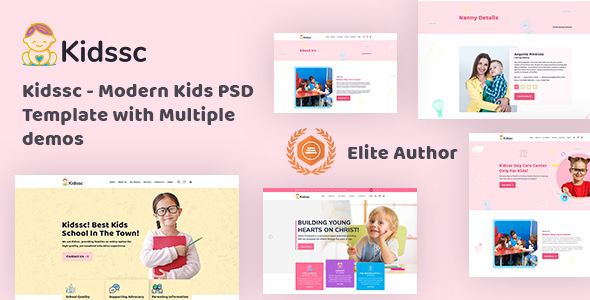 Kidssc - Modern Kids PSD Template