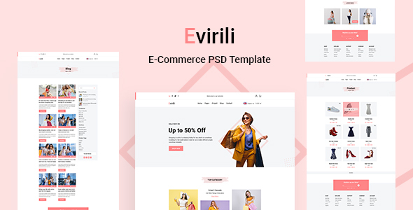 Evirili - eCommerce PSD Template