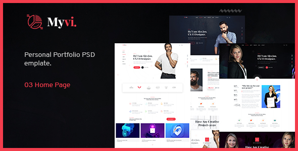 Myvi - Personal Portfolio PSD Template