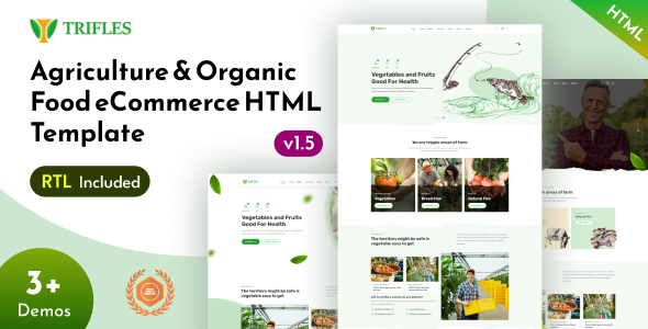 Trifles - Agriculture & Organic Food eCommerce Bootstrap 5 Template listing image