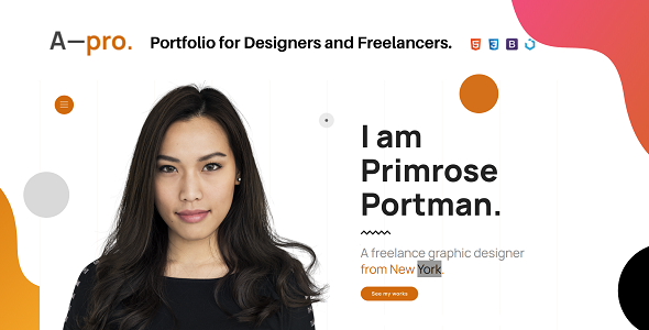 Product preview supplied for Apro — Portfolio for Designers & Freelancers