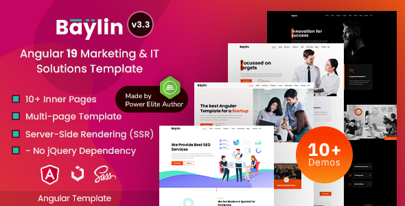 Baylin - Angular 19 Marketing Agency & IT Solutions Template + SSR
