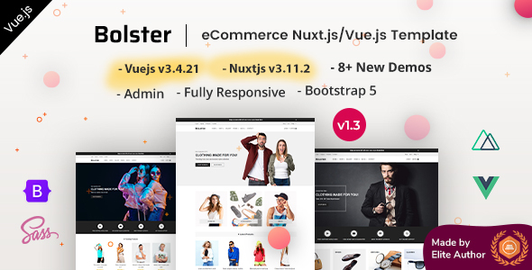 Bolster - Vue Nuxtjs 3+ eCommerce Shop Template