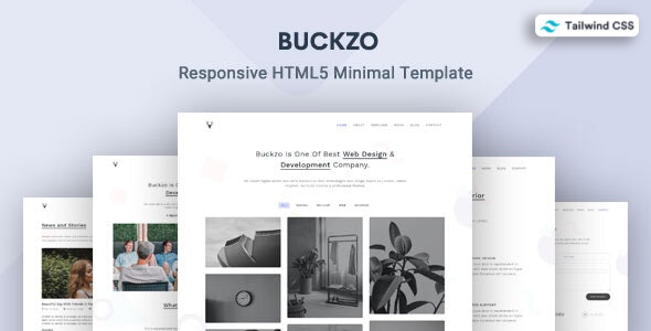 Product preview supplied for Buckzo - Minimal Tailwind CSS 3 Template