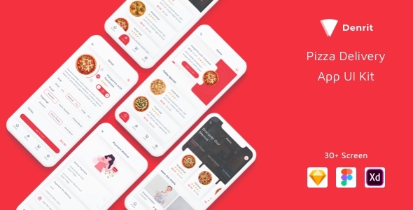 Denrit - Pizza Delivery App UI Kit product preview