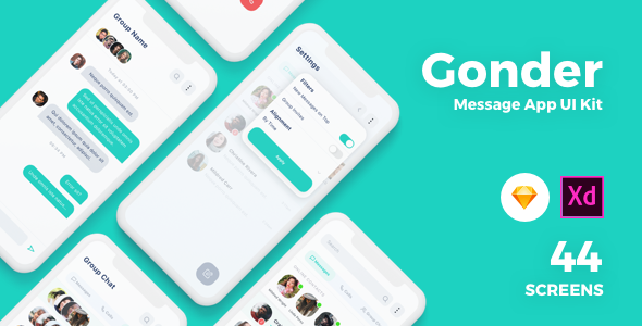 Gonder - Message Ui Kit Mobile App