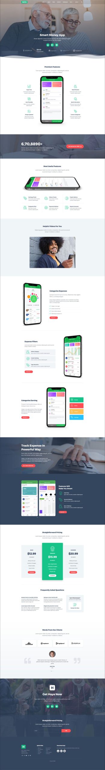 Haya - App Startup Elementor Template Kit