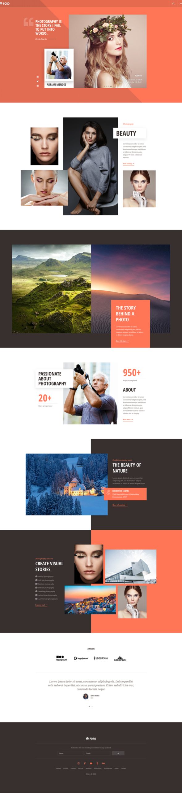 Poro - Photography Elementor Template Kit