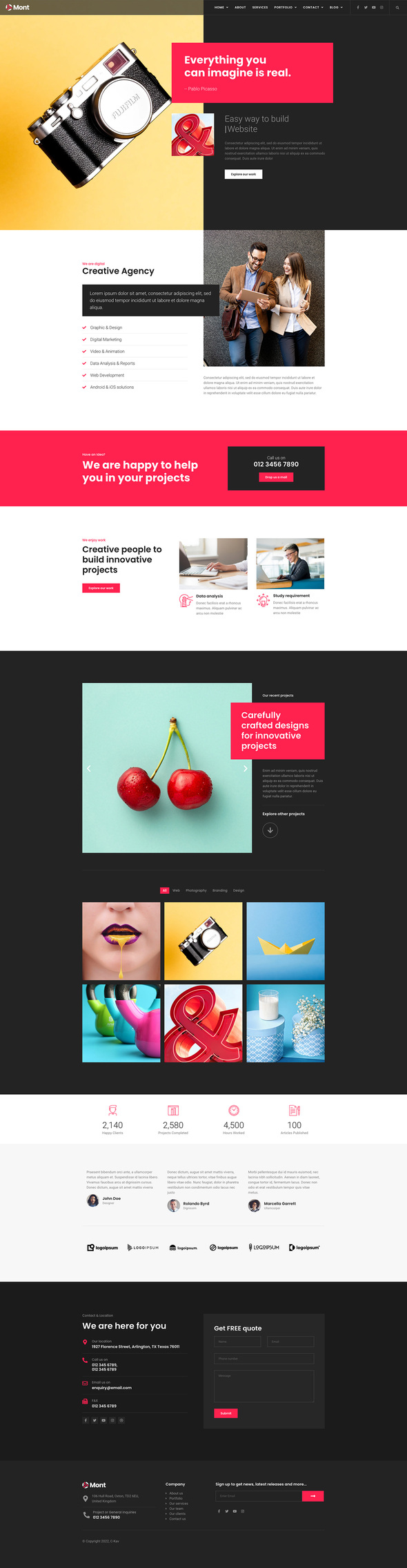 Mont - Agency Elementor Template kit