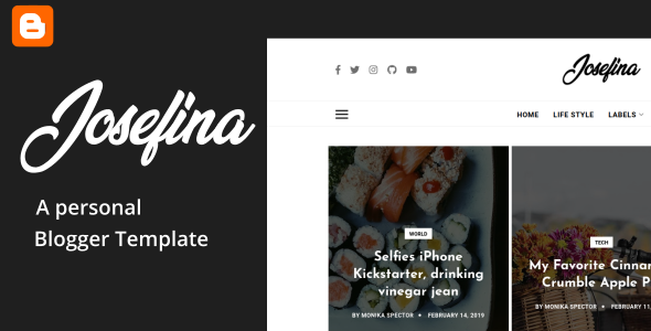 Josefina - Life Style & Personal Blogger Template