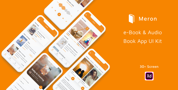 Preview image for Meron - e-Book and Audio Book App UI Kit