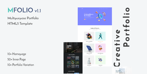 Preview image for MFolio | Multipurpose Portfolio HTML5 Template