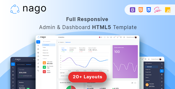 Preview image for Nago - Admin &  Dashboard HTML Template
