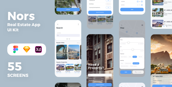 Nors Real Estate App UI Kit