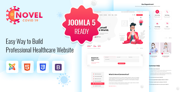 Novel - Covid-19 Prevention Joomla 5 Healthcare Template