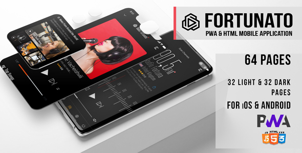 Fortunato - Radio PWA & HTML Mobile Applications product preview