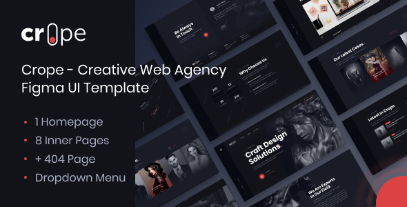 Crope - Creative Web Agency Figma UI Template product preview