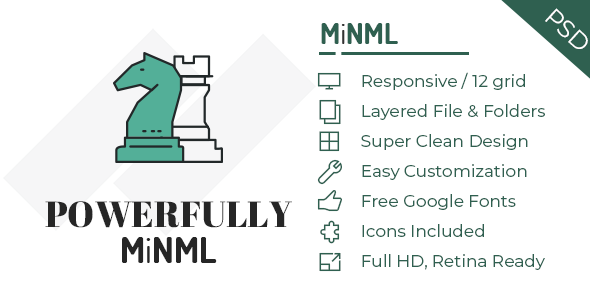MiNML - Clean & Flat PSD Template for Creative Agencies