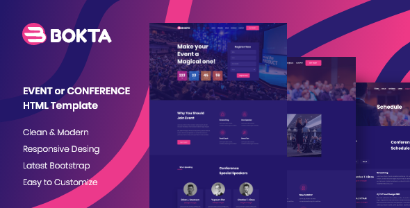 Bokta - Event & Conference HTML 5 Template