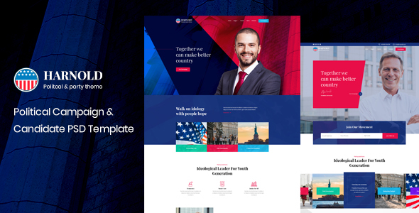 Harnold - Political PSD Template listing image