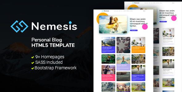 Preview image for Nemesis | Blog HTML5 Template