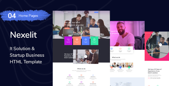 Nexelit - startup & it solutions HTML Template product preview