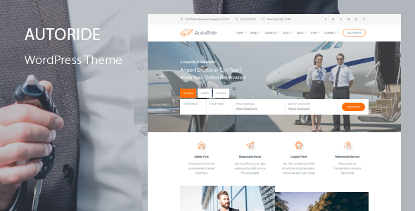 Preview image for AutoRide - Chauffeur Taxi Booking WordPress Theme