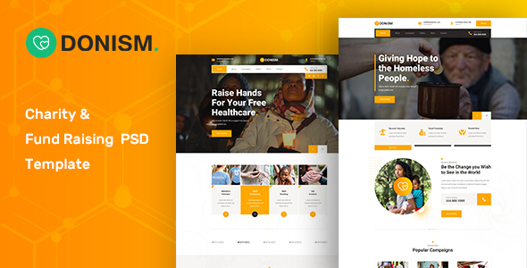 Donism - Nonprofit Charity PSD Template