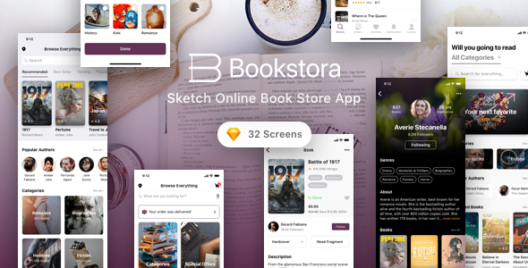 Bookstora - Sketch Online Book Store App