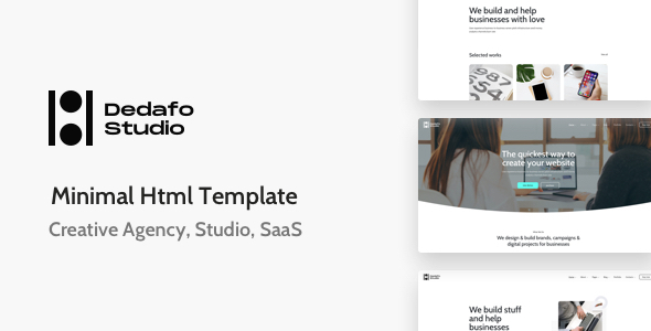 Dedafo - Corporate, SaaS, Technology HTML Minimal Template listing image