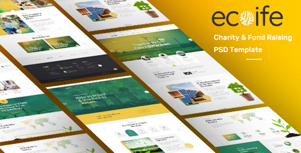 Product preview supplied for Ecoife - Environment & Ecology PSD Template