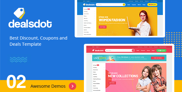 Dealsdot - Discount, Coupons and Deals HTML5 Template product preview