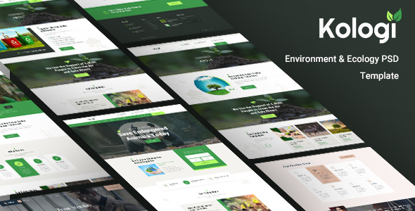 kologi - Environment & Ecology PSD Template product preview